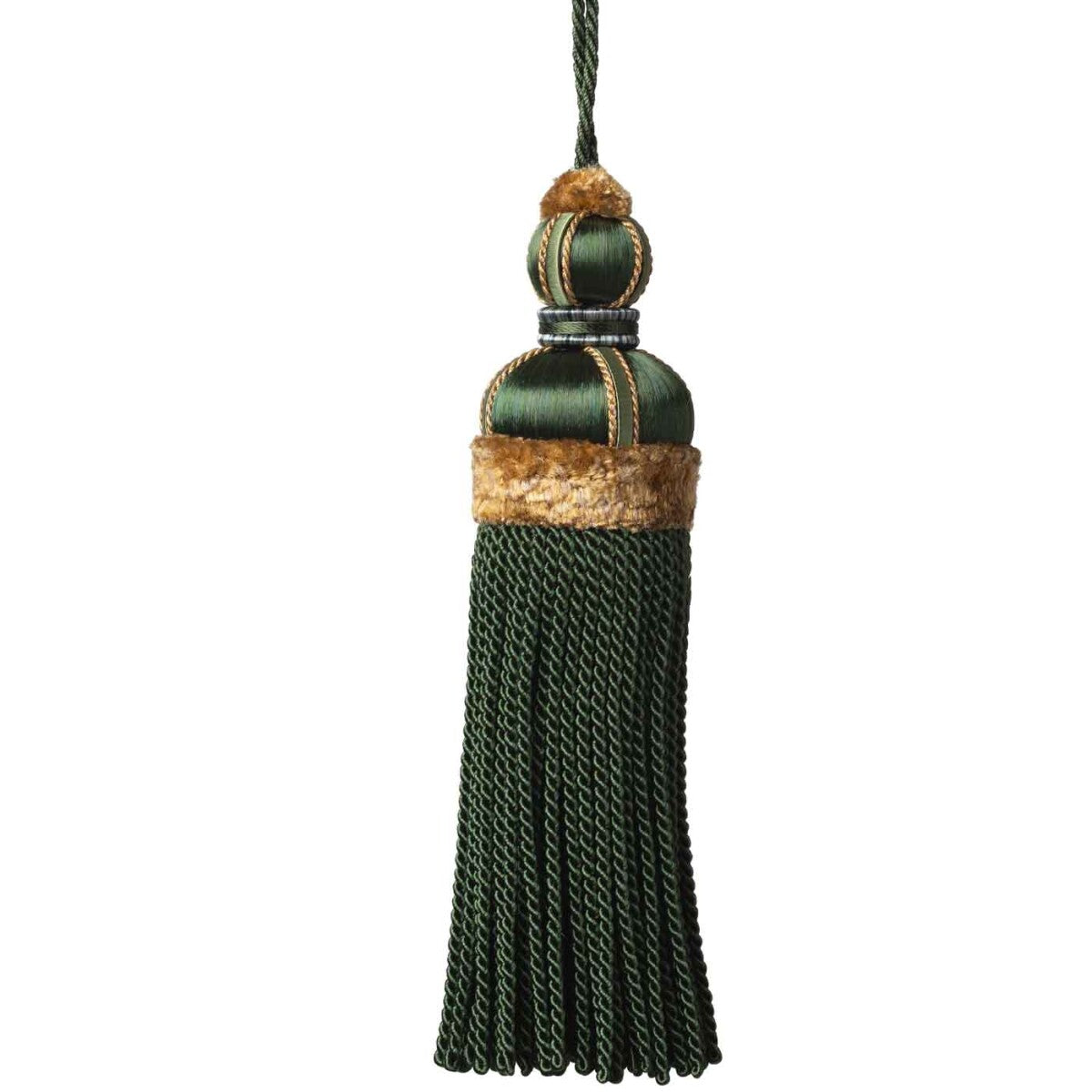 Margaux Key Tassel Trim by Samuel & Sons in Forêt