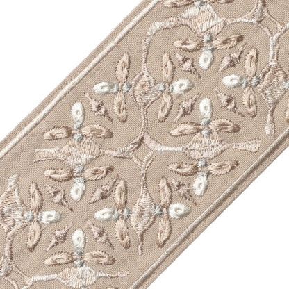 Gypsy Embroidered Border Trim by Samuel & Sons in Barley