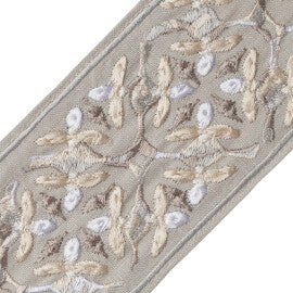 Gypsy Embroidered Border Trim by Samuel & Sons in Cloud