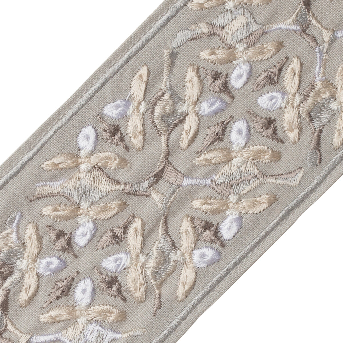 Gypsy Embroidered Border Trim by Samuel & Sons in Cloud