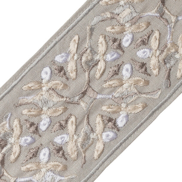 Gypsy Embroidered Border Trim by Samuel & Sons in Cloud