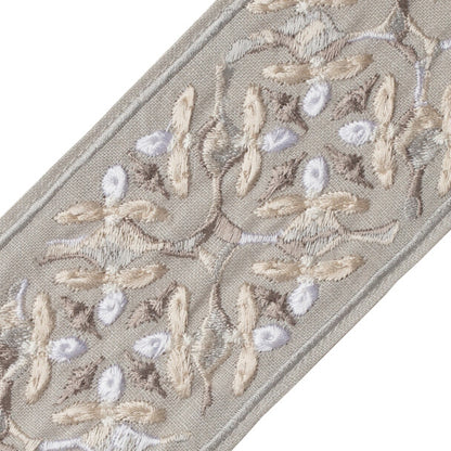 Gypsy Embroidered Border Trim by Samuel & Sons in Cloud