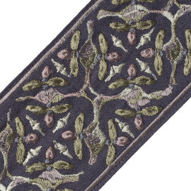Gypsy Embroidered Border Trim by Samuel & Sons in Ocean Floor