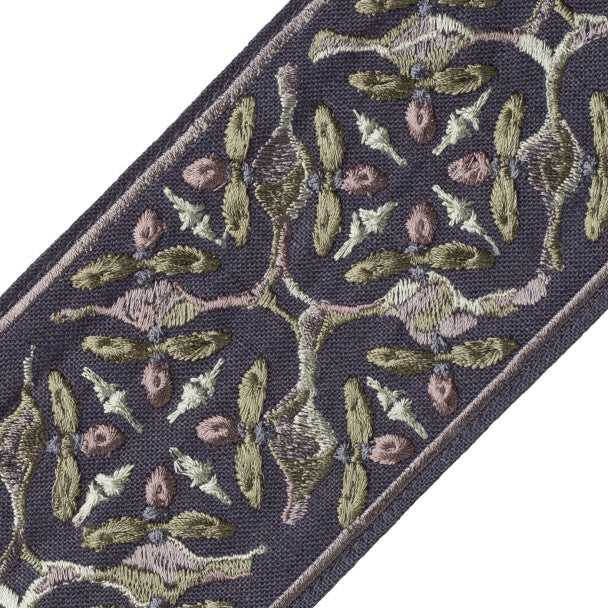 Gypsy Embroidered Border Trim by Samuel & Sons in Ocean Floor