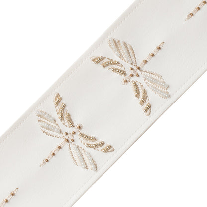 Nymph Beaded Border Trim by Samuel & Sons in White Lily