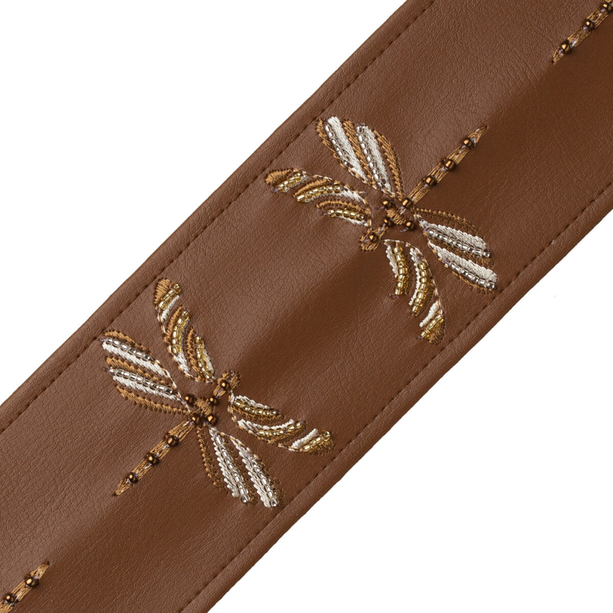 Nymph Beaded Border Trim by Samuel & Sons in Chestnut
