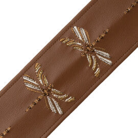 Nymph Beaded Border Trim by Samuel & Sons in Chestnut