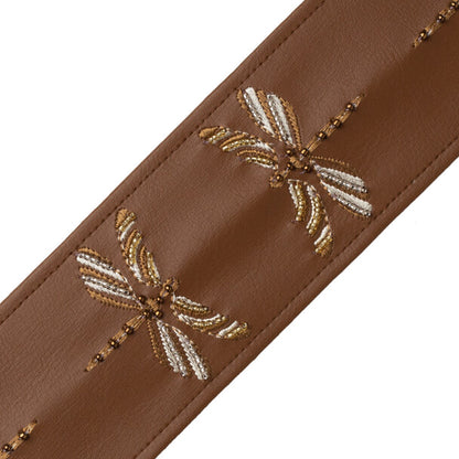 Nymph Beaded Border Trim by Samuel & Sons in Chestnut