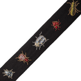 Ensemble Beaded Border Trim by Samuel & Sons in Obsidian