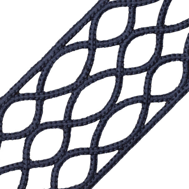 Treillage Lattice Border Trim by Samuel & Sons in Navy