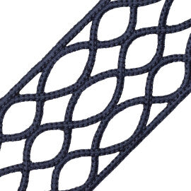 Treillage Lattice Border Trim by Samuel & Sons in Navy