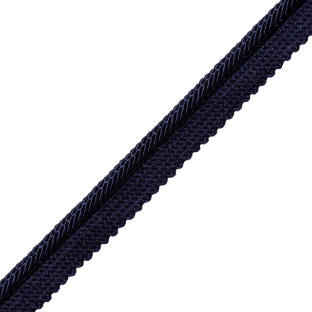 Treillage Square Cord With Tape Trim by Samuel & Sons in Navy