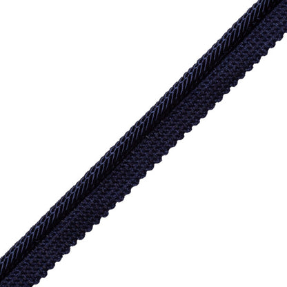 Treillage Square Cord With Tape Trim by Samuel & Sons in Navy
