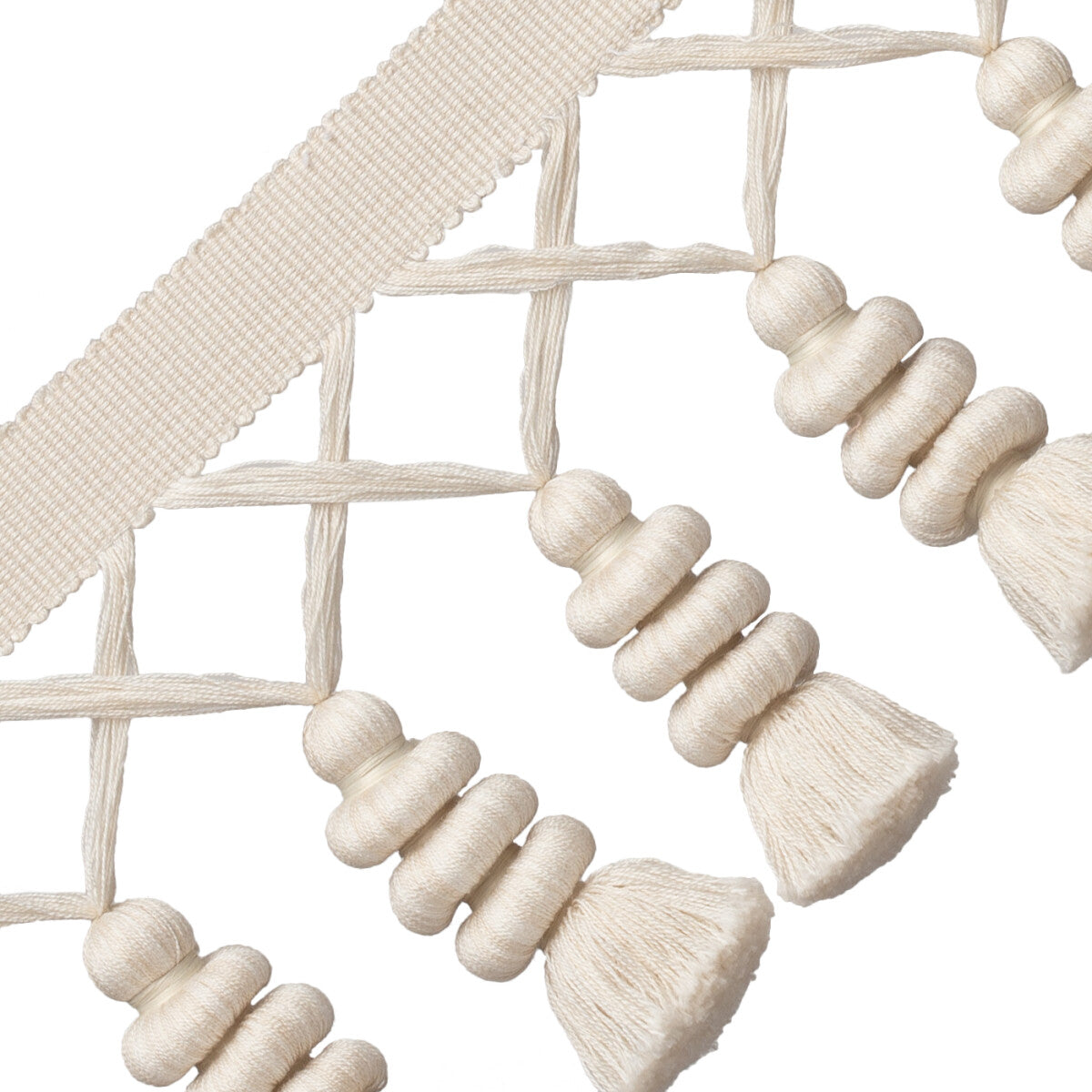 Caitlin Tassel Fringe Trim by Samuel & Sons in Cream