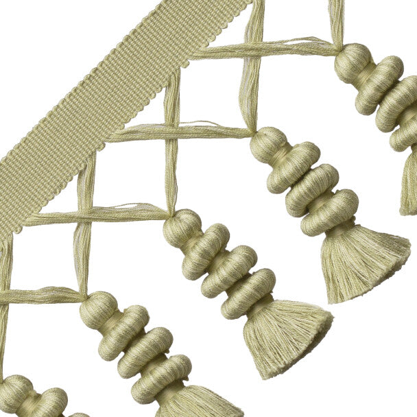 Caitlin Tassel Fringe Trim by Samuel & Sons in Celery