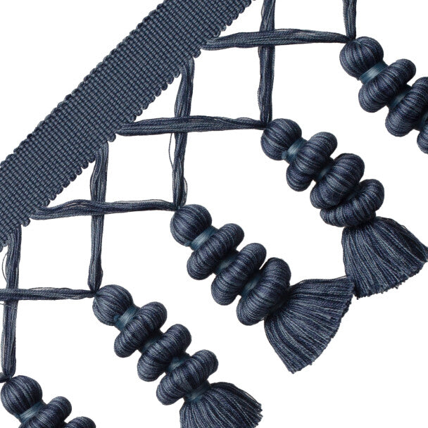 Caitlin Tassel Fringe Trim by Samuel & Sons in Caspian Blue