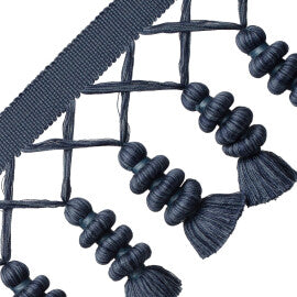 Caitlin Tassel Fringe Trim by Samuel & Sons in Caspian Blue