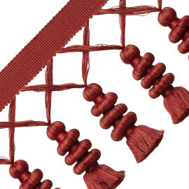 Caitlin Tassel Fringe Trim by Samuel & Sons in Titian Red