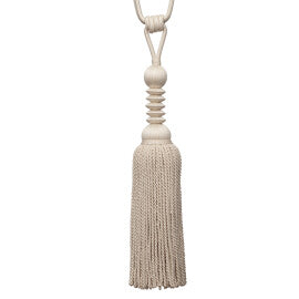Caitlin Single Tassel Tieback by Samuel & Sons in Cream