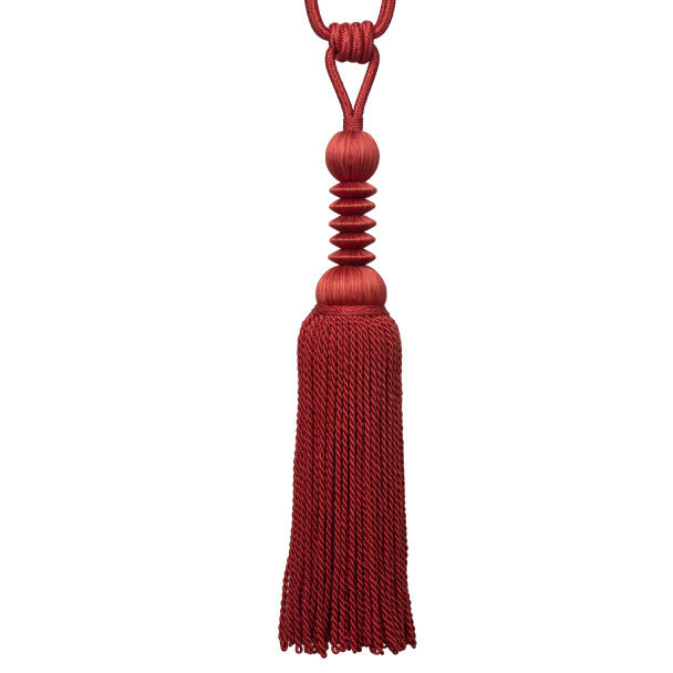 Caitlin Single Tassel Tieback by Samuel & Sons in Titian Red
