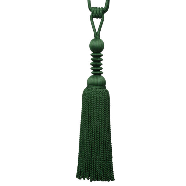 Caitlin Single Tassel Tieback by Samuel & Sons in Viridian Green