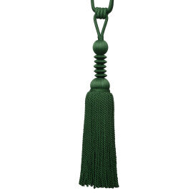 Caitlin Single Tassel Tieback by Samuel & Sons in Viridian Green