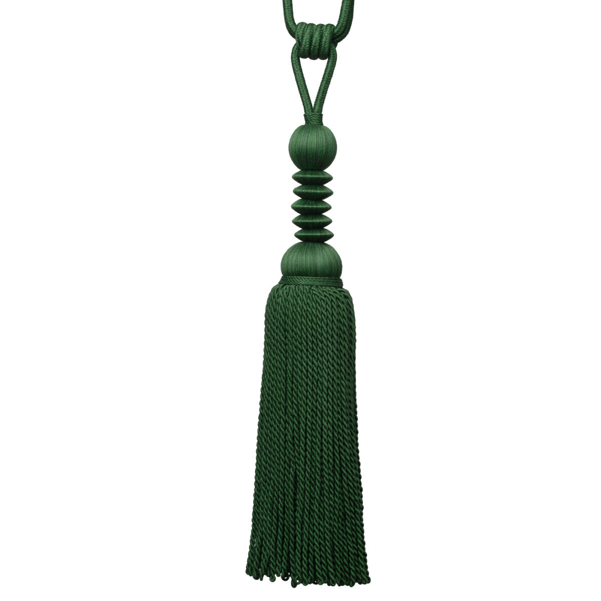 Caitlin Single Tassel Tieback by Samuel & Sons in Viridian Green