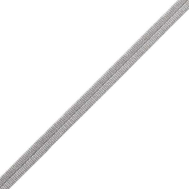 Julienne Metallic Double Welting Trim by Samuel & Sons in Silver Leaf