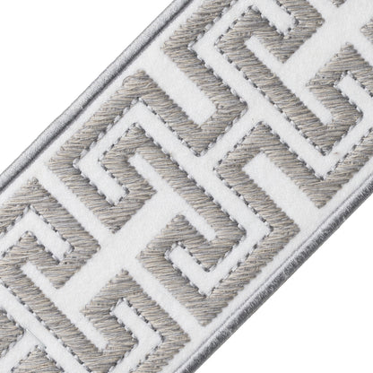 Athina Embroidered Border Trim by Samuel & Sons in Marble