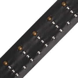 Ardennais Studded Border Trim by Samuel & Sons in Black