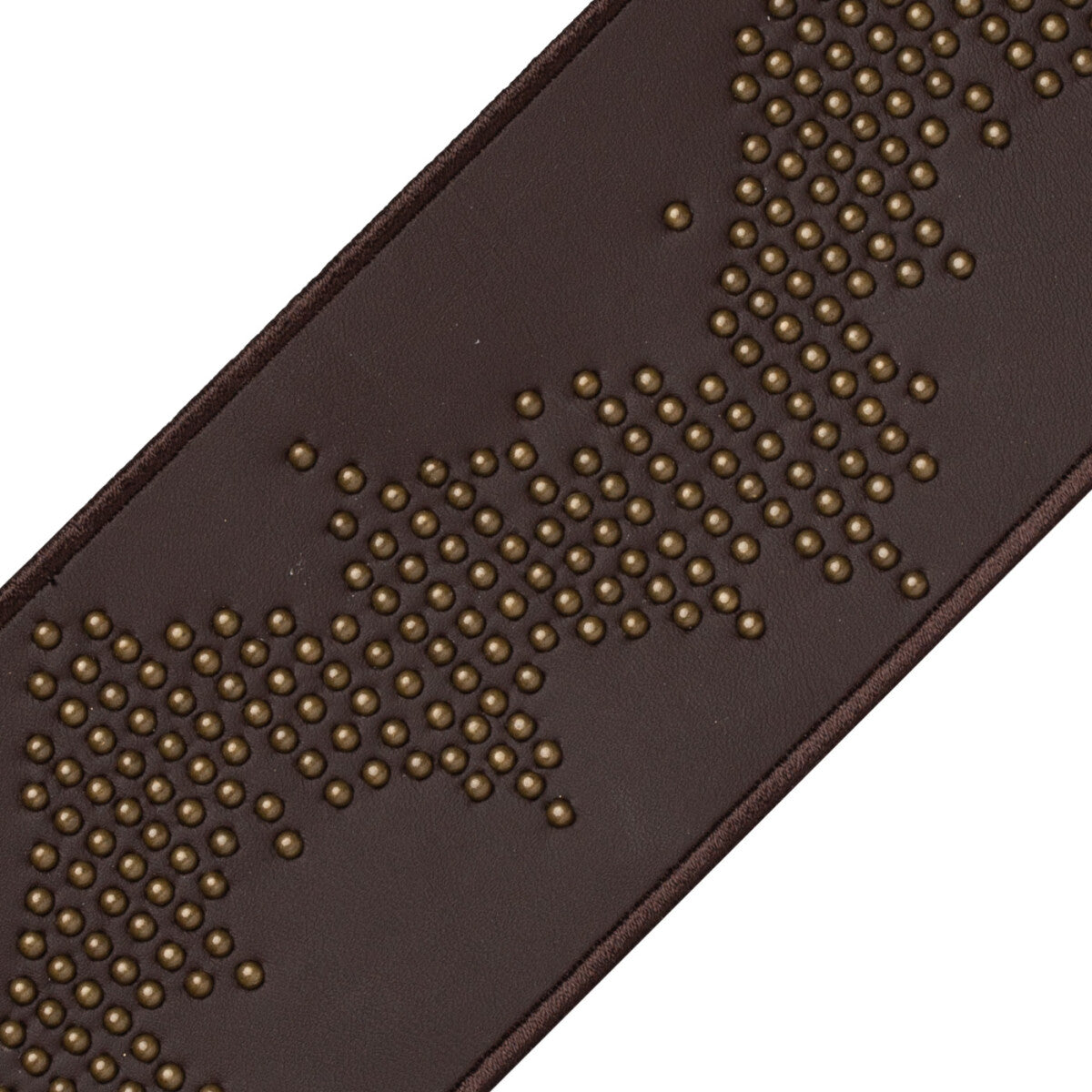 Caspian Studded Border Trim by Samuel & Sons in Dark Bay