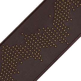 Caspian Studded Border Trim by Samuel & Sons in Dark Bay