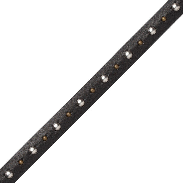 Senna Studded Gimp Trim by Samuel & Sons in Black