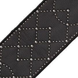 Sorraia Studded Border Trim by Samuel & Sons in Black