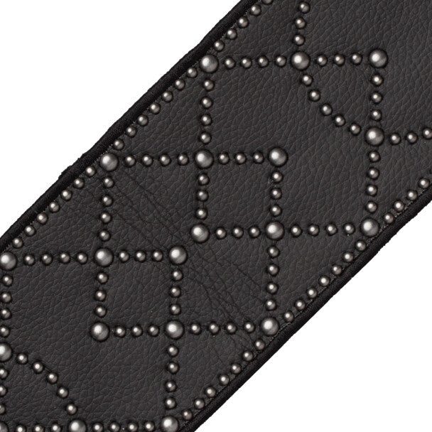 Sorraia Studded Border Trim by Samuel & Sons in Black