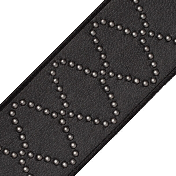 Catria Studded Border Trim by Samuel & Sons in Black