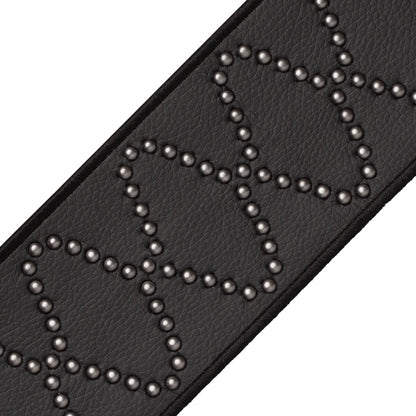 Catria Studded Border Trim by Samuel & Sons in Black