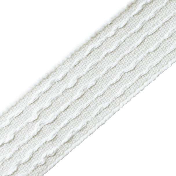 Aspen Slubbed Border Trim by Samuel & Sons in Birch