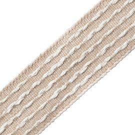 Aspen Slubbed Border Trim by Samuel & Sons in Merino