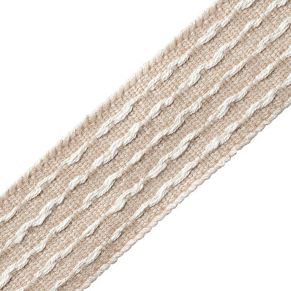 Aspen Slubbed Border Trim by Samuel & Sons in Merino