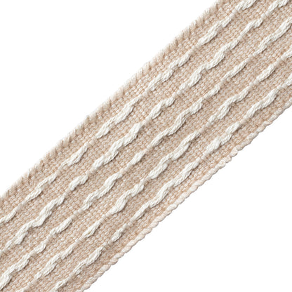 Aspen Slubbed Border Trim by Samuel & Sons in Merino
