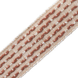Aspen Slubbed Border Trim by Samuel & Sons in Adobe