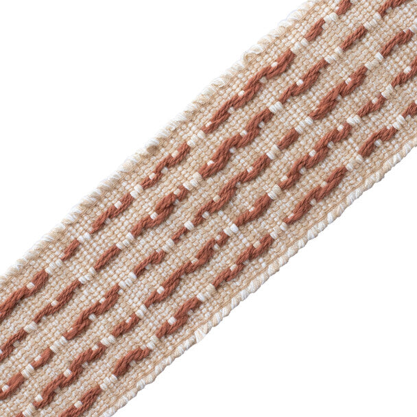 Aspen Slubbed Border Trim by Samuel & Sons in Adobe