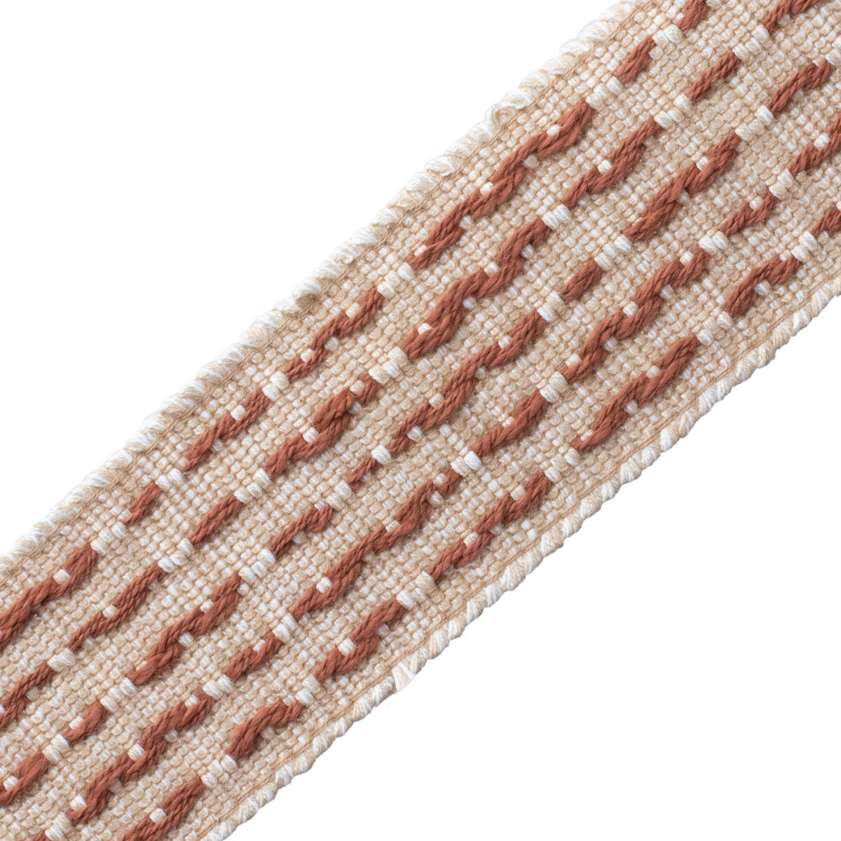 Aspen Slubbed Border Trim by Samuel & Sons in Adobe