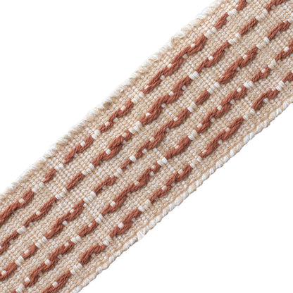 Aspen Slubbed Border Trim by Samuel & Sons in Adobe