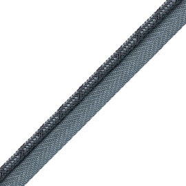Francoise Cord With Tape Trim by Samuel & Sons in Slate Blue