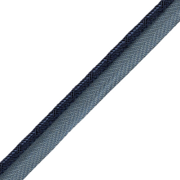 Francoise Cord With Tape Trim by Samuel & Sons in Lapis