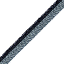 Francoise Cord With Tape Trim by Samuel & Sons in Marine