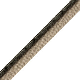 Francoise Cord With Tape Trim by Samuel & Sons in Charcoal
