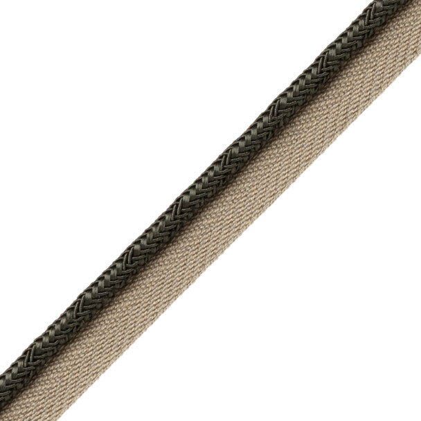 Francoise Cord With Tape Trim by Samuel & Sons in Charcoal